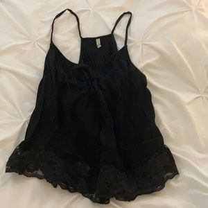 Free people tank with lace bottom